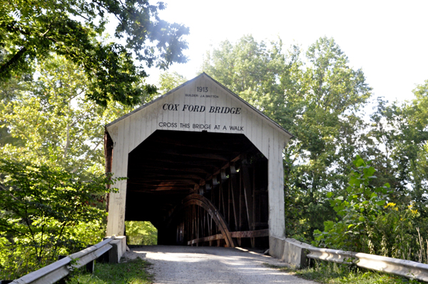 the Cox Ford Covered Bridge