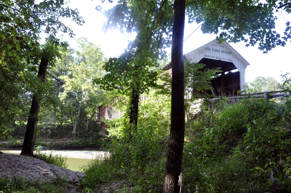 the Cox Ford Covered Bridge