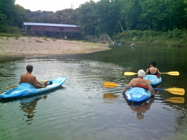 approaching?Cox Ford Covered Bridge