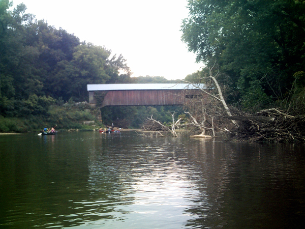 approaching?Cox Ford Covered Bridge