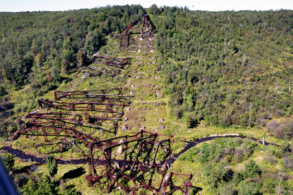 The ruins of the Kinzua Bridge