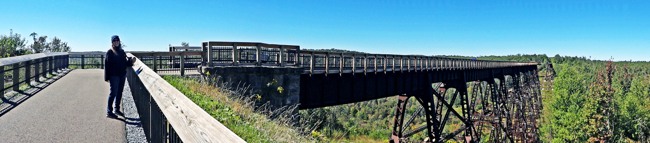 Karen Duquette on the Kinzua Bridge