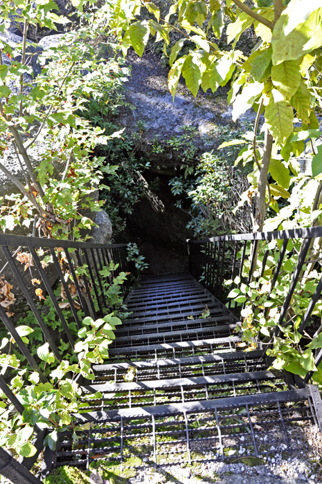 The stairs down to Fat Man's Squeeze