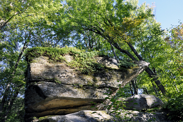 anvil rock at  Rock City Park