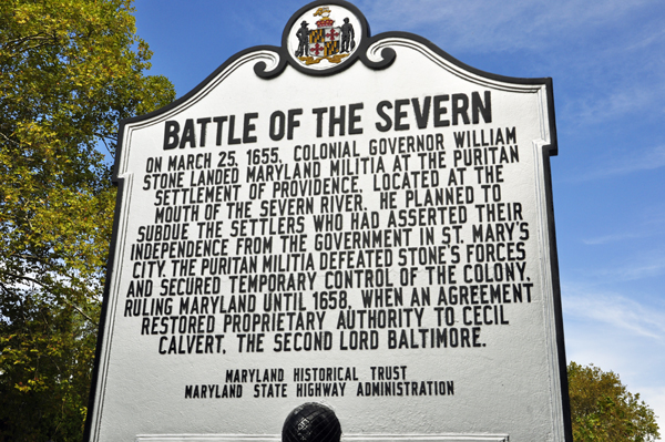 battle of the Severn informational sign