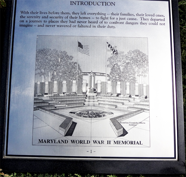 WW II memorial sign