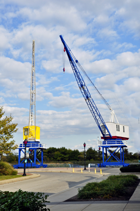 Large Cranes on the Riverfront: