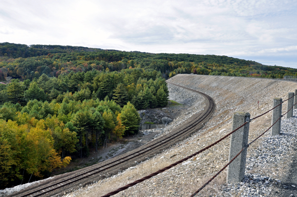 view from the side of the Thomaston Dam