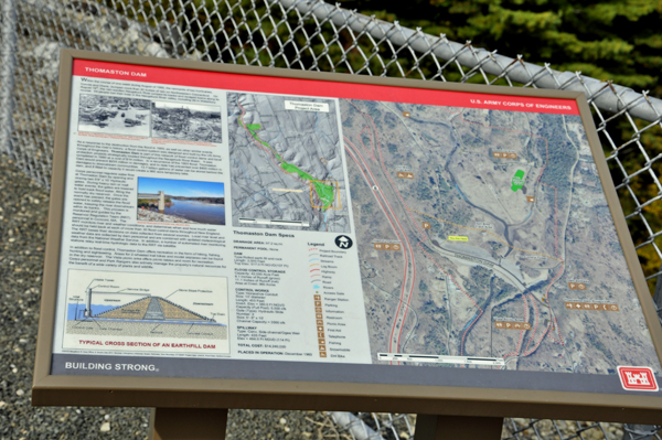 sign about Thomaston Dam