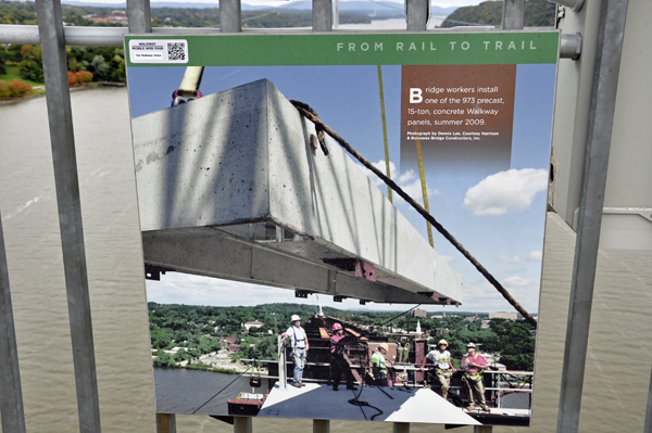 sign about the workers on the bridge