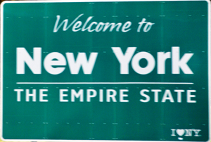 Welcome to New York sign