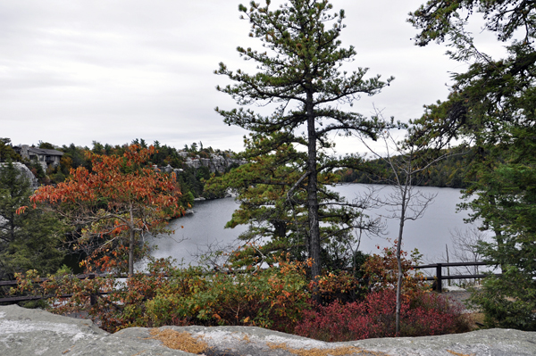 Fall foliage on Lake Minnewaska