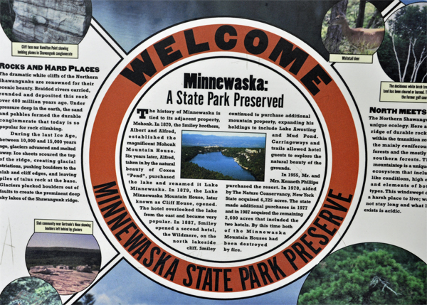 sign about Minnewaska