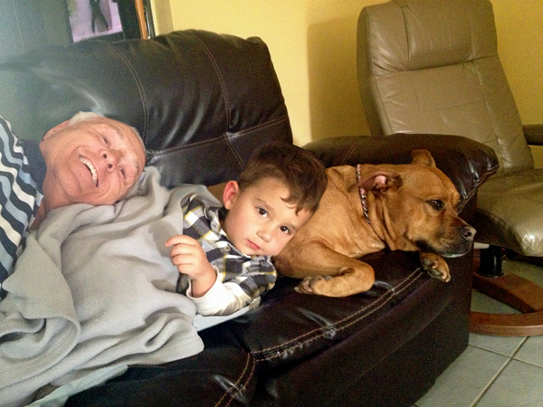 Lee Duquette and his great-grandson