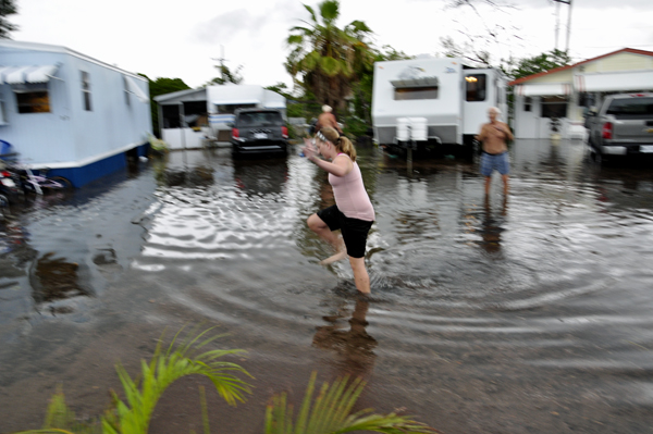 flooded streets in Deerfield Beach, Florida