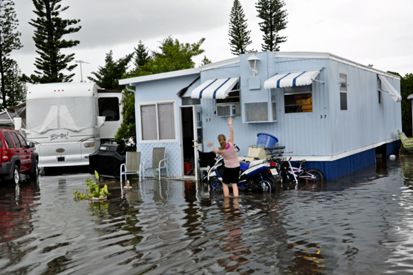 flooded streets in Deerfield Beach, Florida