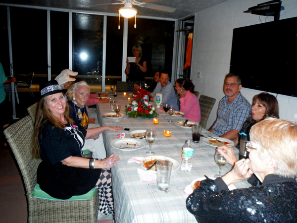 Karen Duquette and friends enjoying the meal