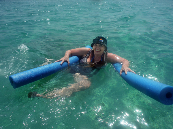 Karen Duquette in the ocean