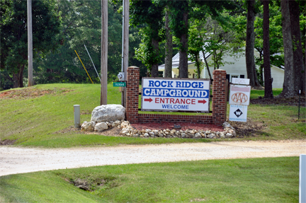 Rock Ridge Campground sign