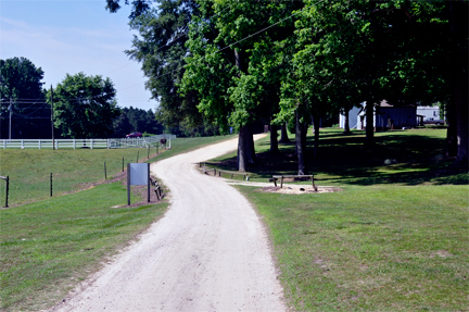 road leaving the campground