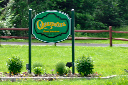 Quakerwoods Campground sign
