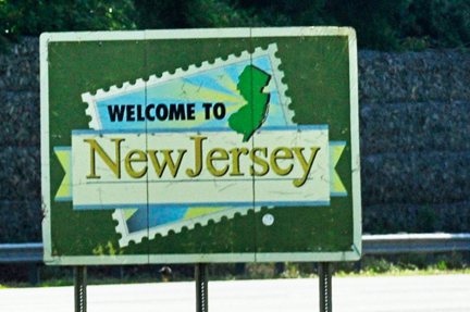 Welcome to New Jersey sign