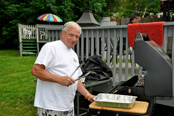 Ron enjoying BBQing