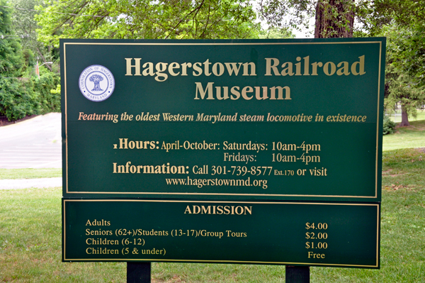 Hagerstown Railroad Museum sign