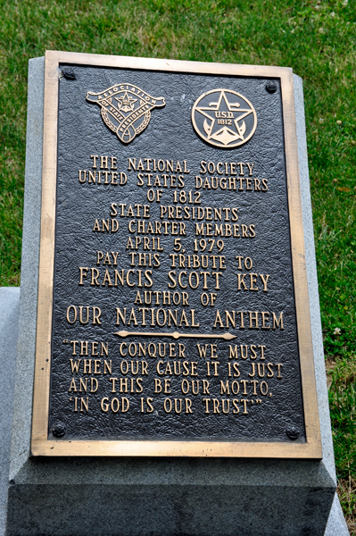 plaque for Francis Scott Key