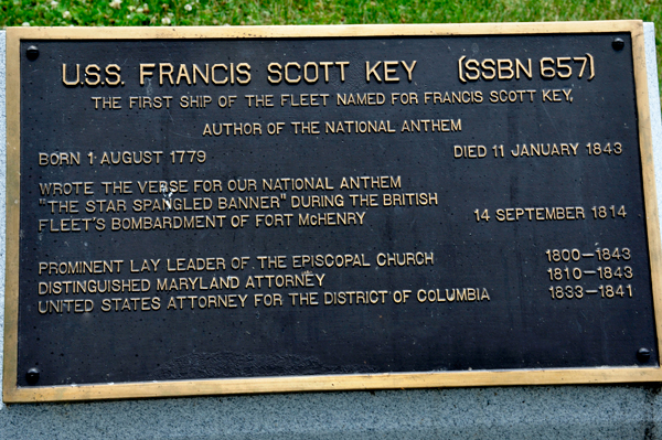 sign about USS Francis Scott Key