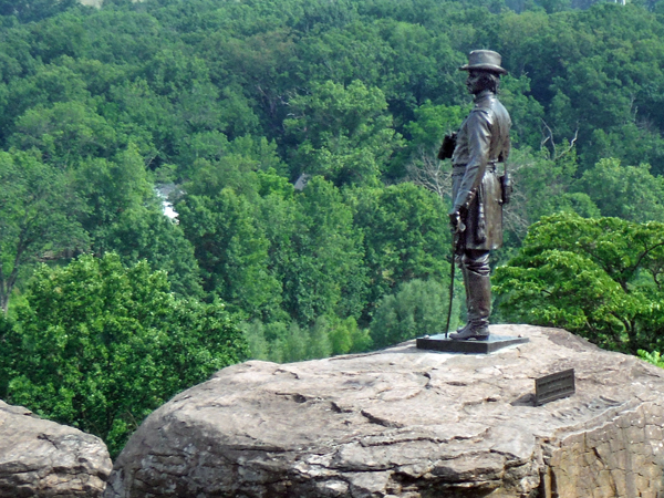 statue at Little Round Top