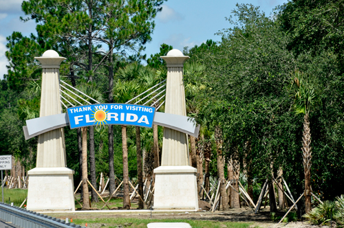 Leaving Florida sign