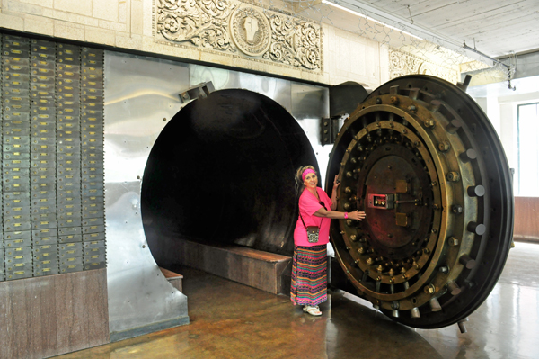 Karen Duquette outside The Vault Room