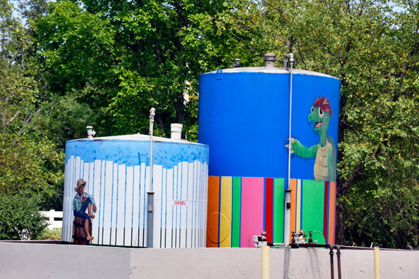 water towers at Mark Twain Landing