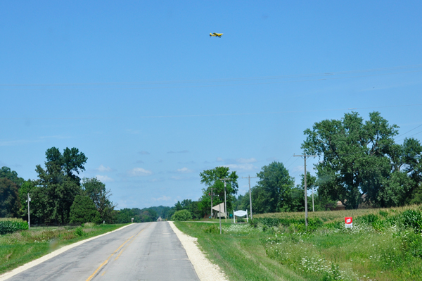 airplane flying overhead