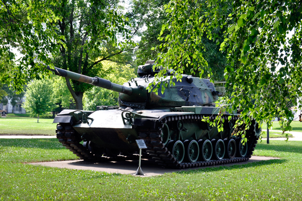 a tank in Veterans Park