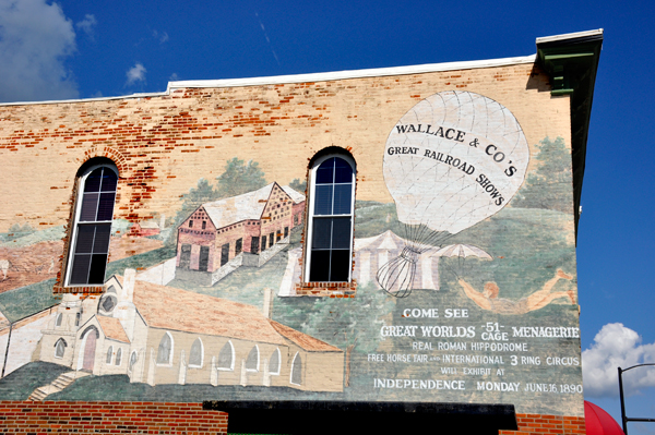 close-up of part of the  mural