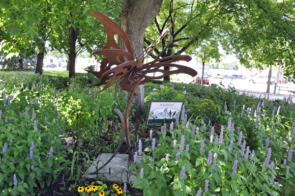 butterfly sculpture in the Garden