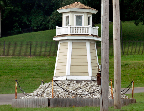 A miniature lighthouse