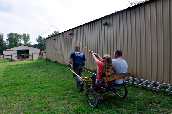 a gentle whip for the horse