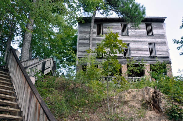 looking back up at the grist mill