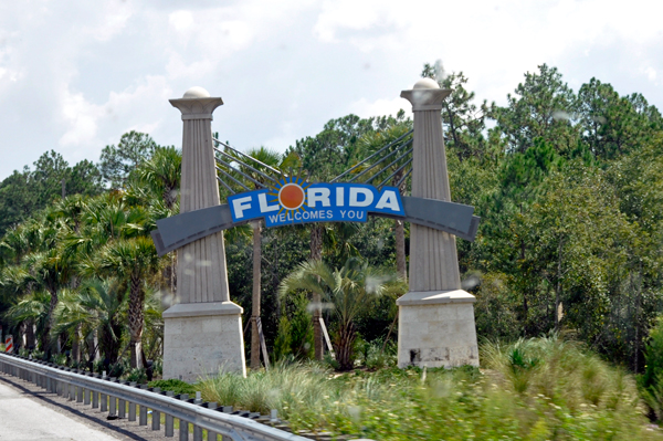 Welcome to Florida sign