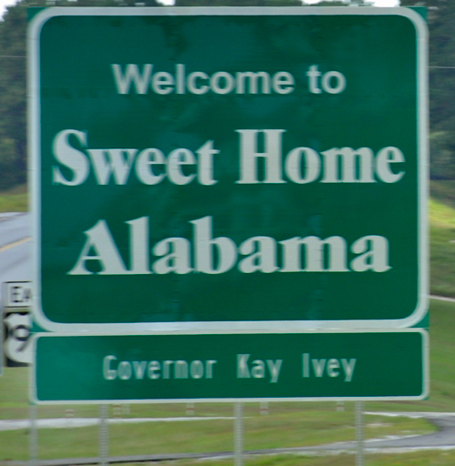 Welcome to Alabama sign