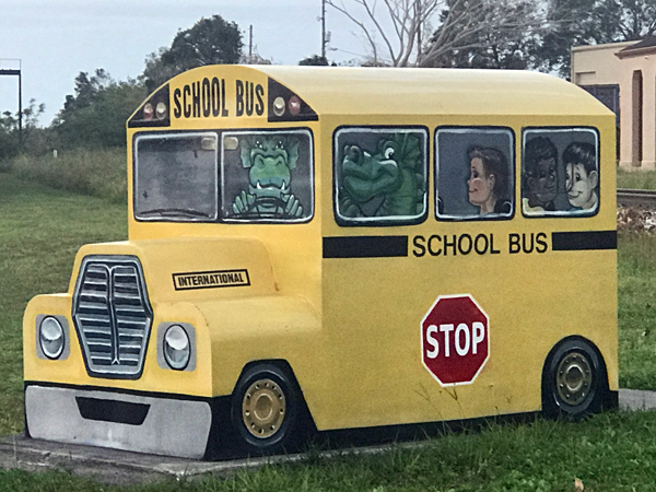 school bus mural