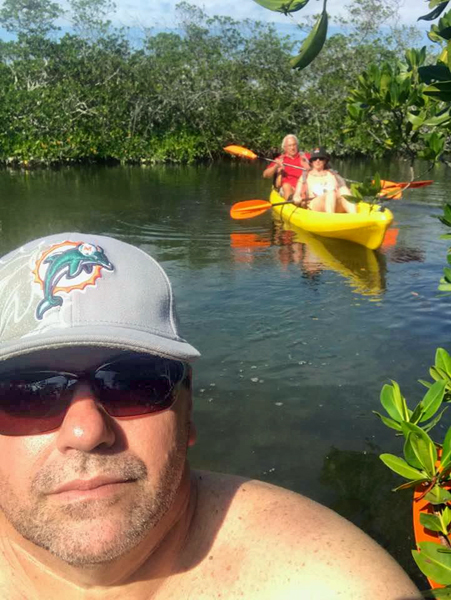 John's selfie with the two RV Gypsies in the background.