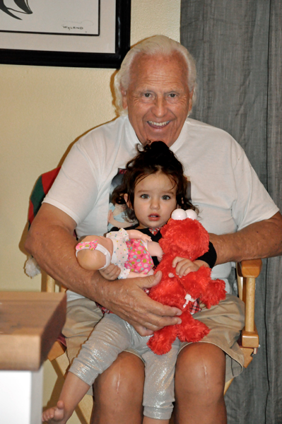 Lee Duquette and his great-granddaughter