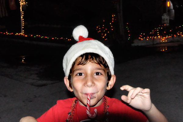 Anthony enjoying a candy cane