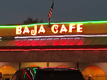 Baja Cafe sign outside