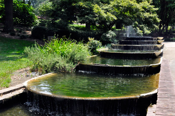 waterfall and pond at Glencairn Garden