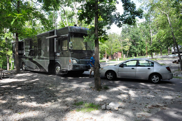 The RV and toad of the two RV Gypsies